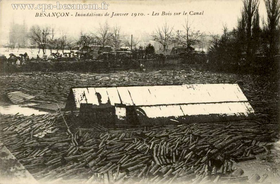BESANÇON - Inondations de Janvier 1910. - Les Bois sur le Canal
